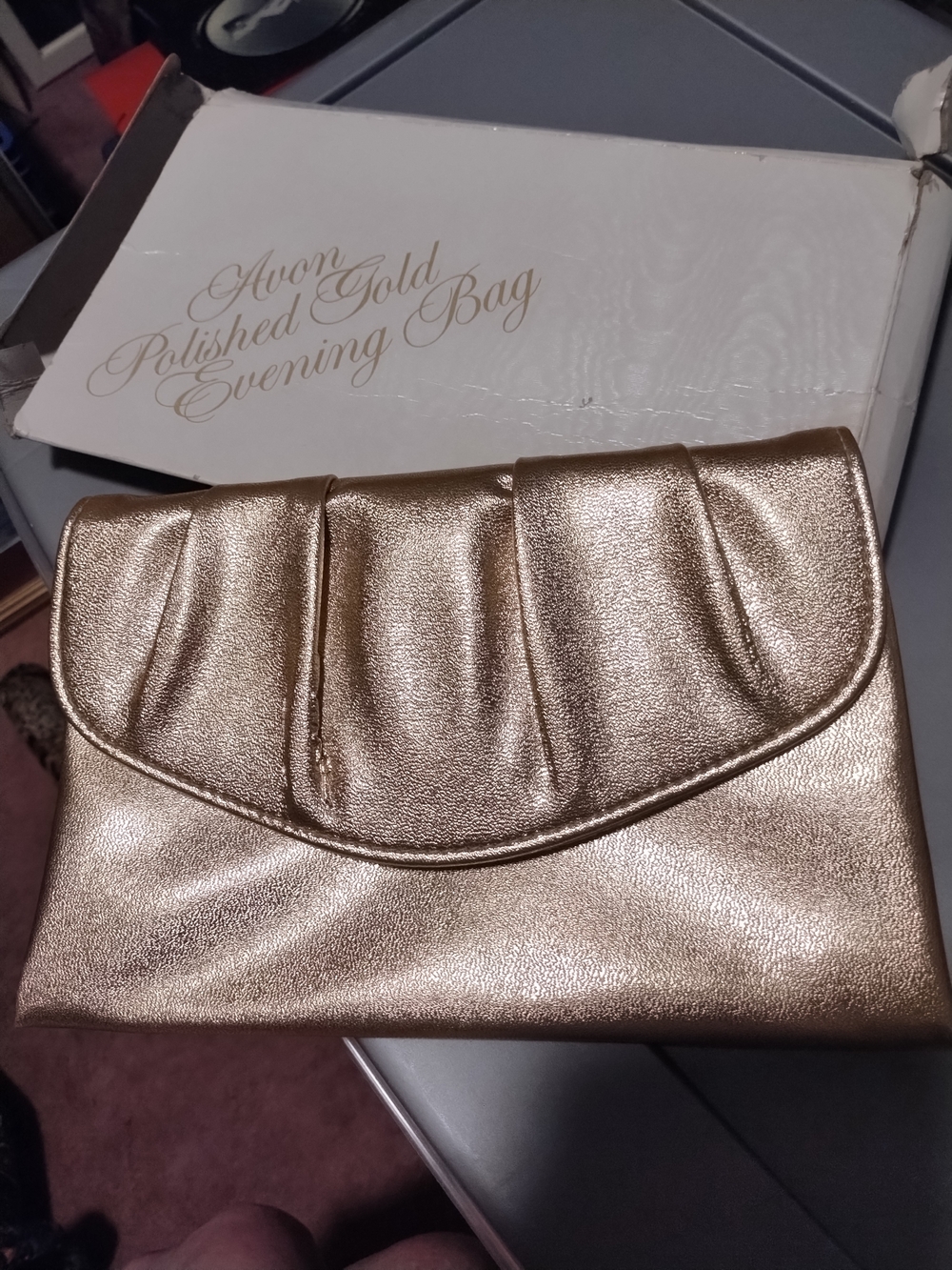 Avon Polished Gold Evening Clutch - Metallic Gold